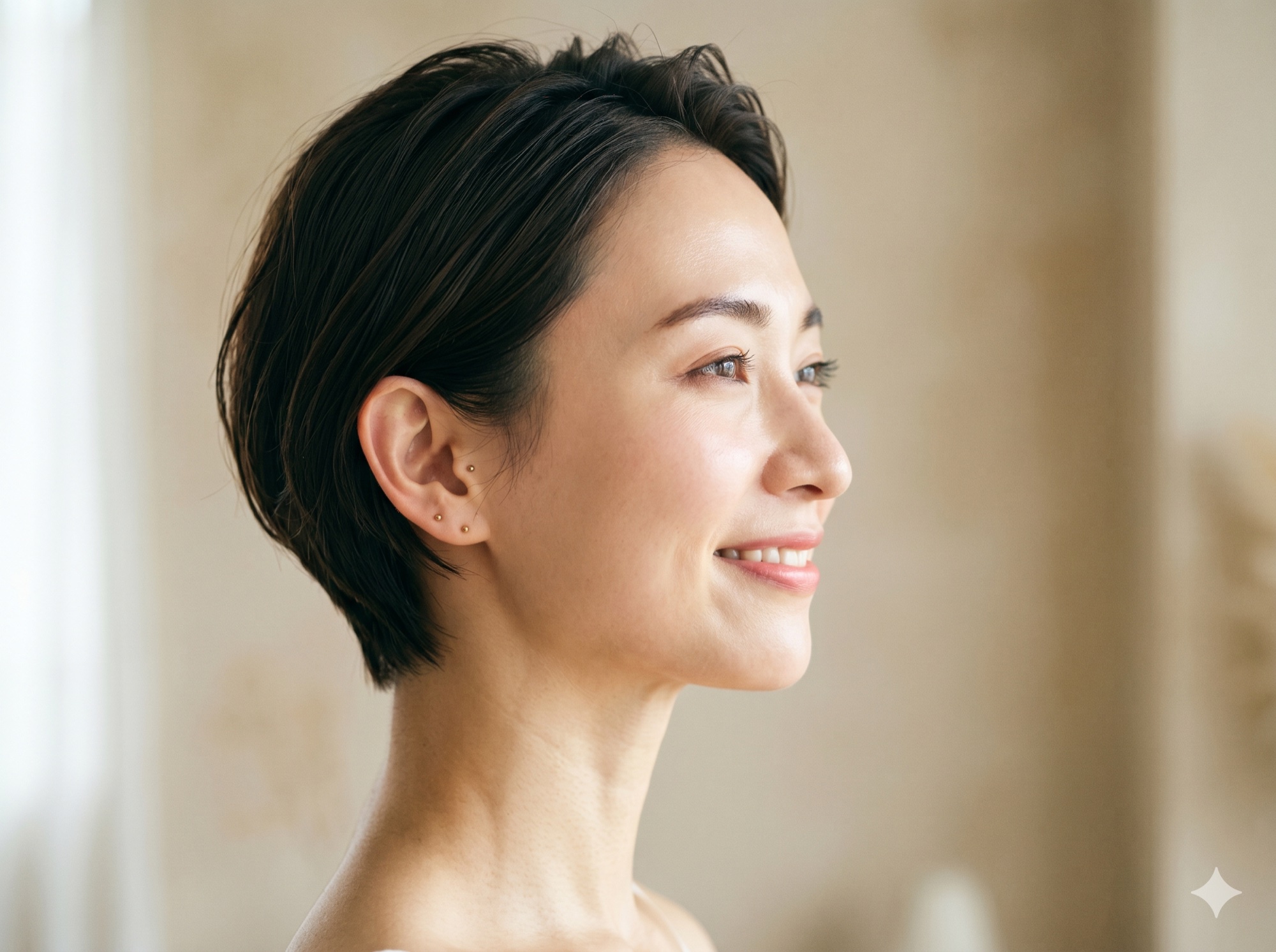 小顔ケア後のフェイスライン